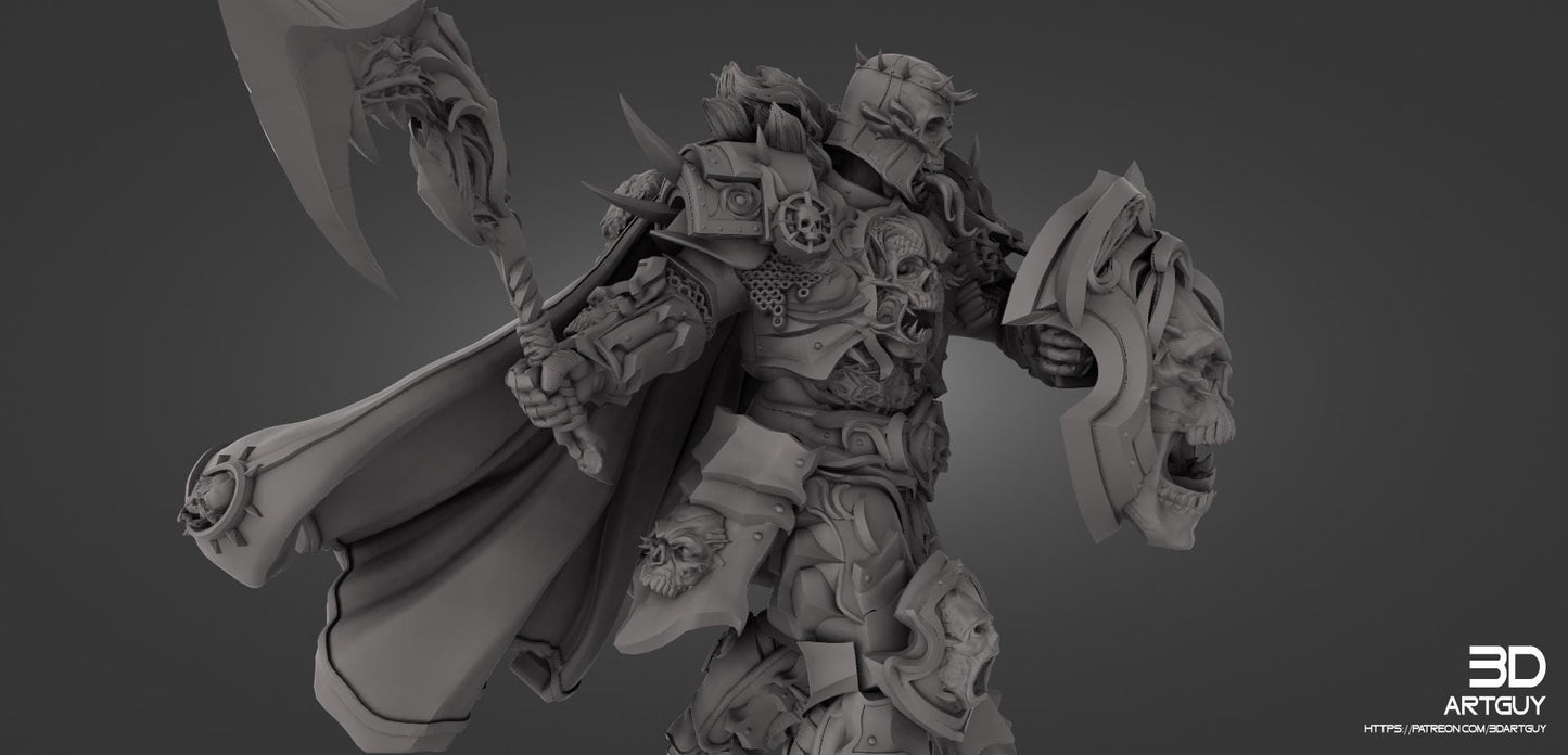 Chaos Knight Miniature GrimDark / Fantasy Figure V3 38mm 50mm 75mm 100mm {By 3DArtguy)