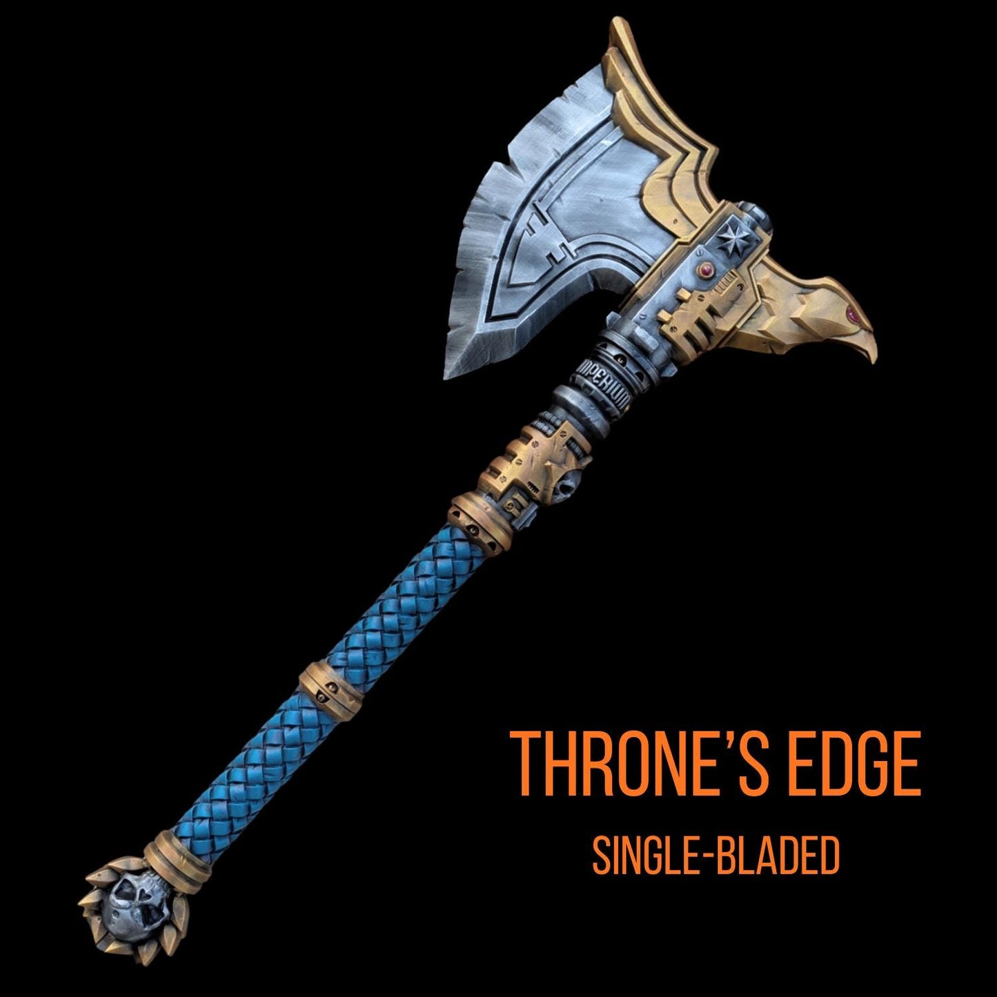 Fantasy Axe Cosplay - Modular Blade Design With Raven Head Detail | Eternal Forge Collection