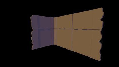 Foldable Simple Terrain 2 Floors, C Shape, 1 Floor- | Flat Storage | Pariah Nexus or WTC Terrain Option Set {By The Custom Bit}