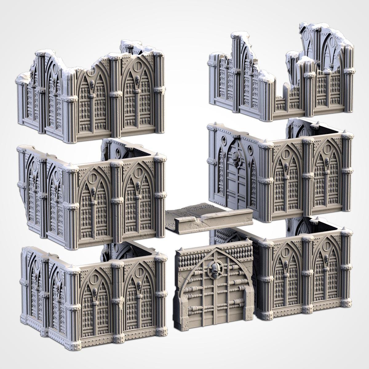 Cathedral Ruins - Closed or Open Options - Modular Terrain {By TXARLIFACTORY}