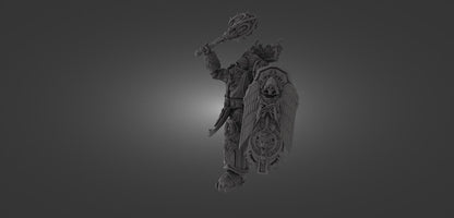GrimKnight Miniature Ranged & Melee Parts Included Wargaming Proxy {By 3DArtguy)