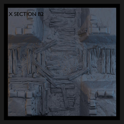 Golgotha Trenchline X-section modular trench tile