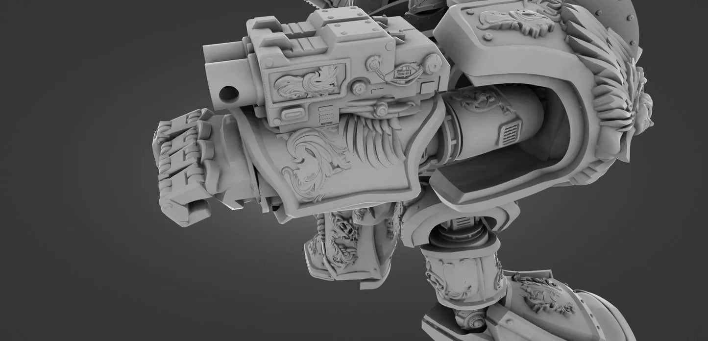 New! Golden Mech Grimdark Miniature Shooting w/ Lance 38mm 50mm 75mm 100mm