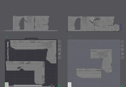 Post Apocalyptic Ruined WTC Terrain Short Set or Pieces {By TxarliFactory}