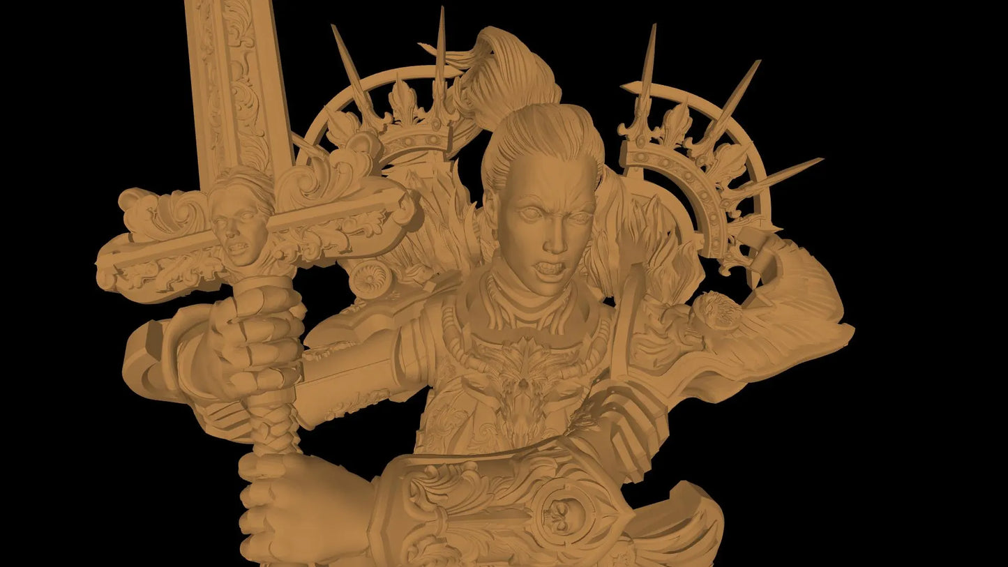 Angry Sister Paladin 3 Face Options! 38mm-50mm-75mm-100mm