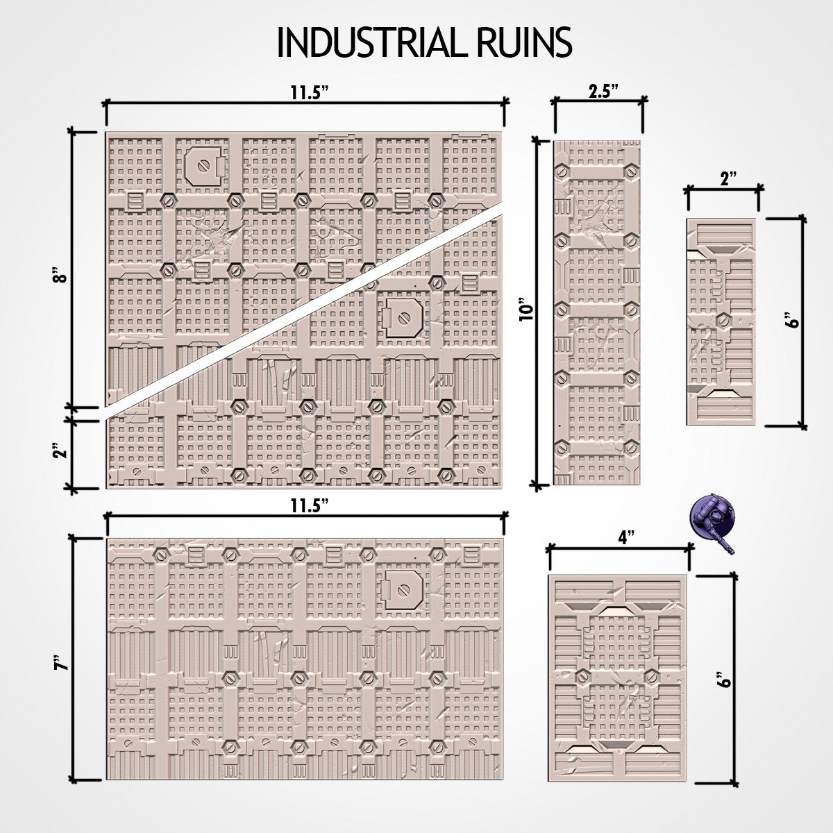 Layouts (Templates) 11th – Txarli Factory 3D Printed Tabletop Terrain (28-32mm) - image 1
