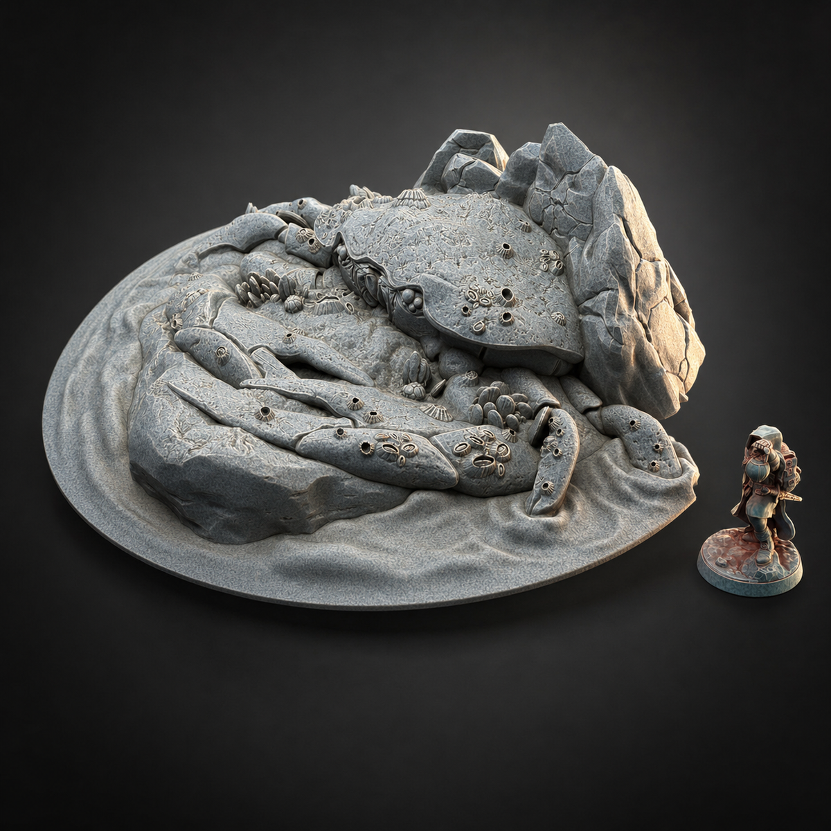 Giant Crab – Sunken City | 3DHexes 3D Printed Tabletop Terrain (28-32mm) - image 1