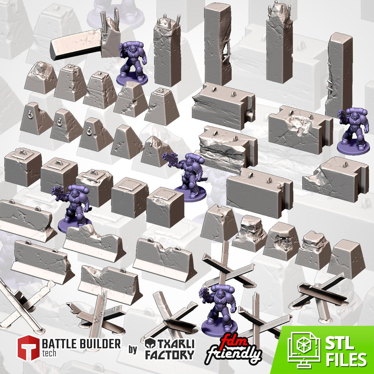 Obstacles of War – Txarli Factory 3D Printed Tabletop Terrain (28-32mm) - image 3
