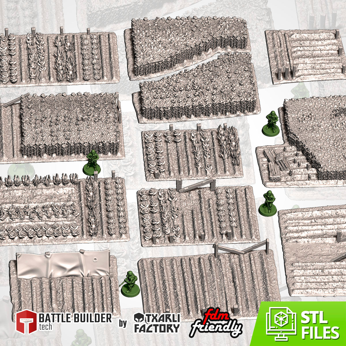 Crops – Txarli Factory 3D Printed Tabletop Terrain (28-32mm) - image 3