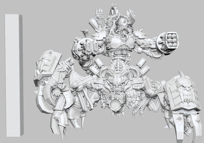 Infernal Crab Engine shown with a size reference