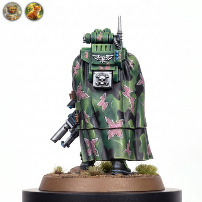 Kasrkin Warrior Vindicated Sniper painted rear view by LEILEI Minis