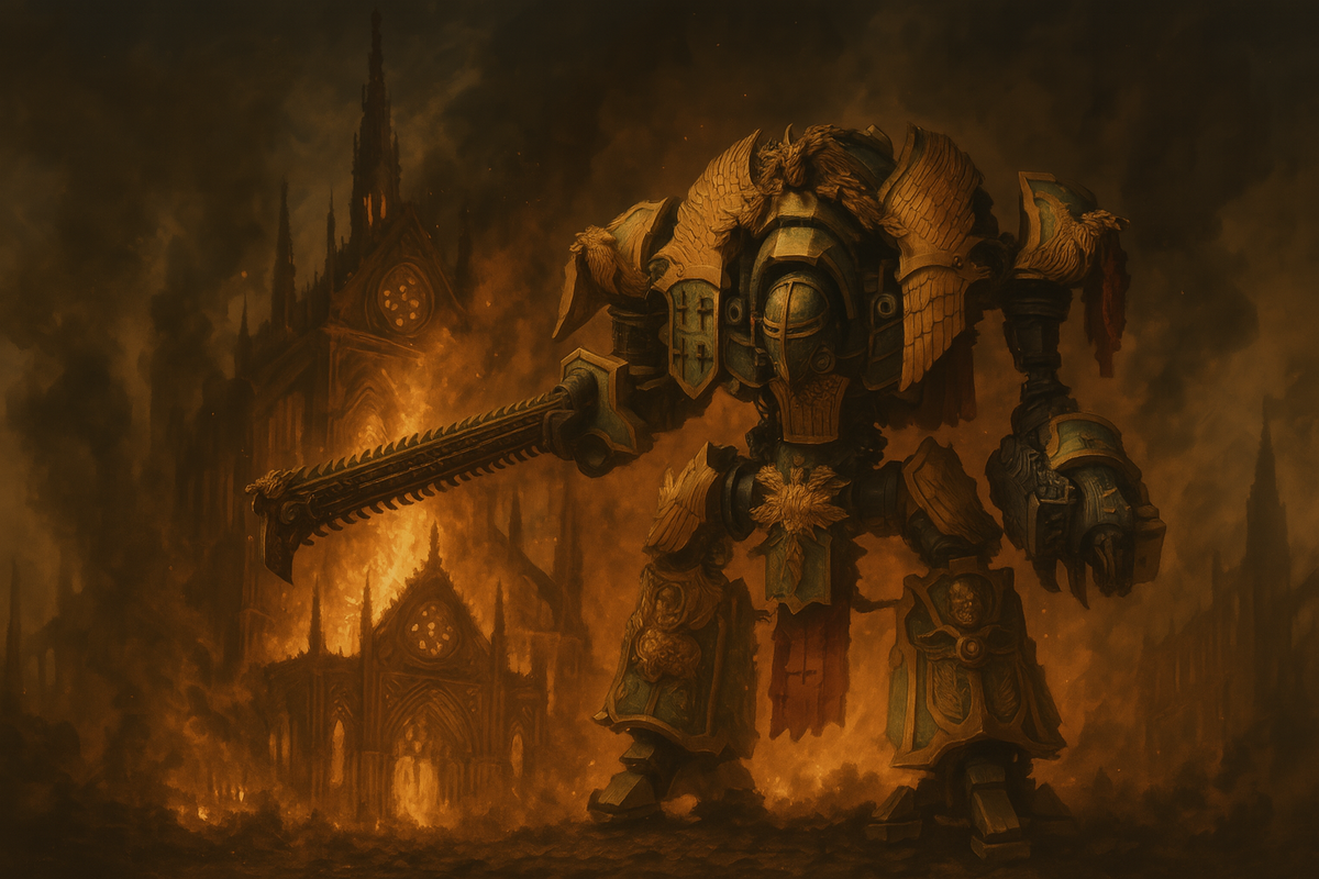 Medieval Mech Knight by 3DArtGuy towering gothic sci-fi mech miniature
