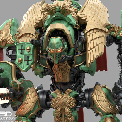Medieval Mech Knight armor detail close up
