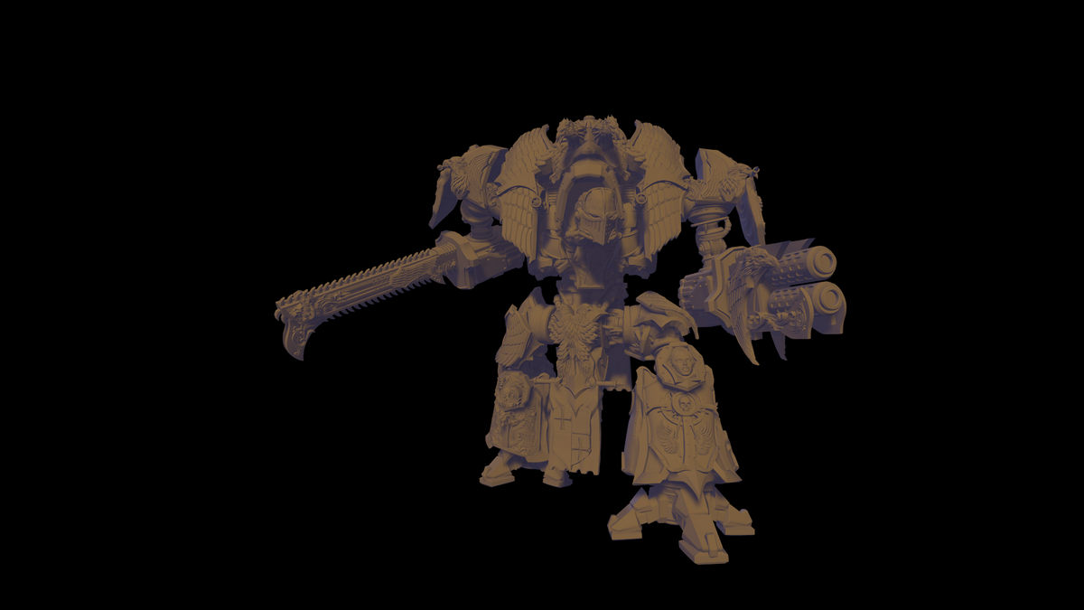 Medieval Mech Knight full body model render