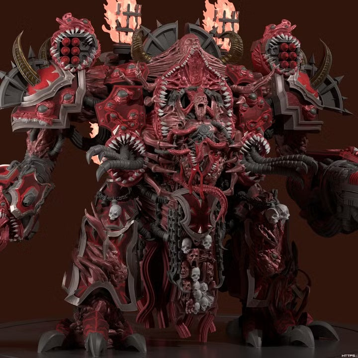 Full front view of the Monstrous Mech sci-fi miniature