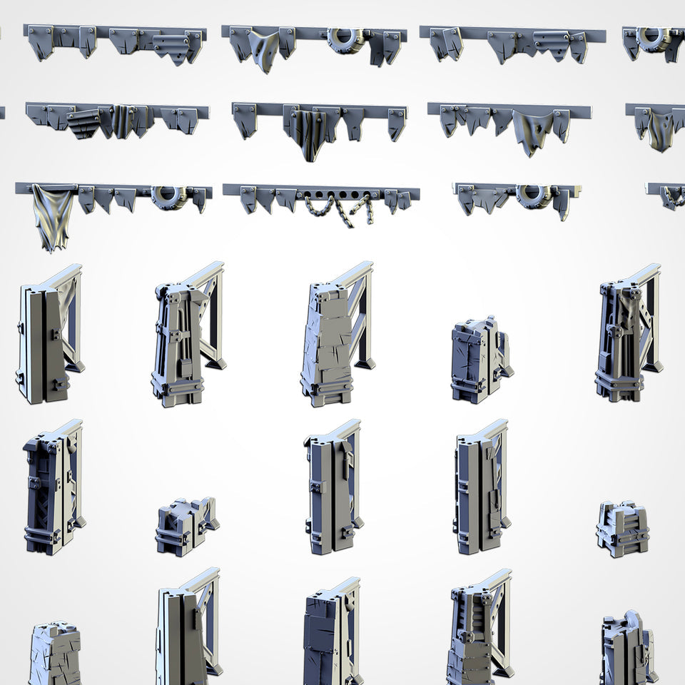 The Last Forts Junkyard Modular Terrain Mega Set or Pieces {By TxarliFactory}