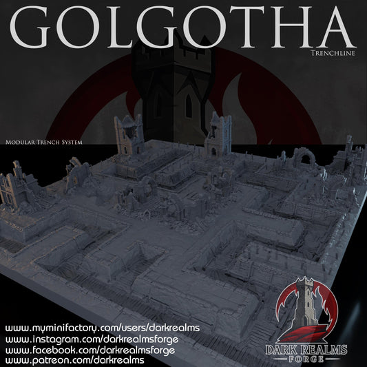 Golgotha Trenchline full modular battlefield overview