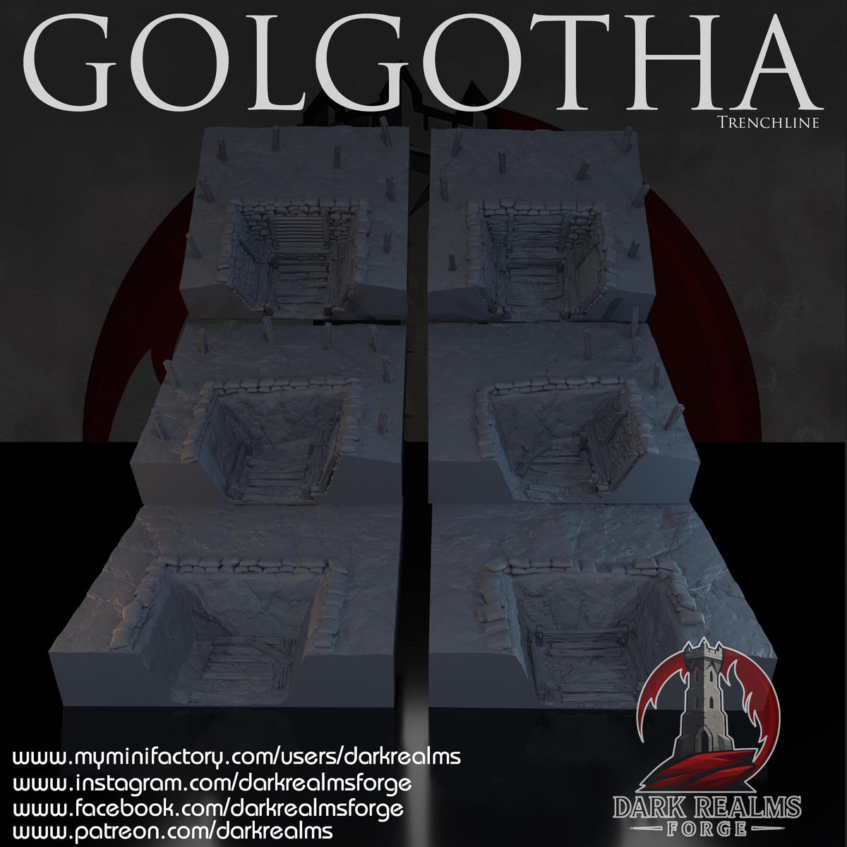 Golgotha Trenchline multi-level modular ruins