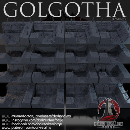 Golgotha Trenchline modular trench and ruin pieces