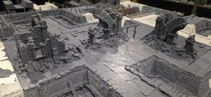 Golgotha Trenchline ruined city and trench board